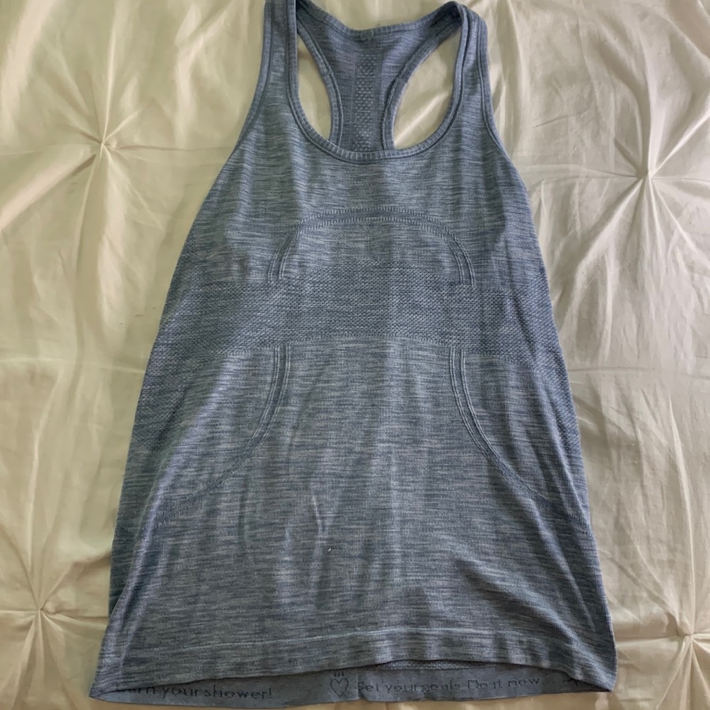 Lululemon light blue/grey racer back tank top